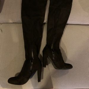 Thigh High Suede Boots - size 8